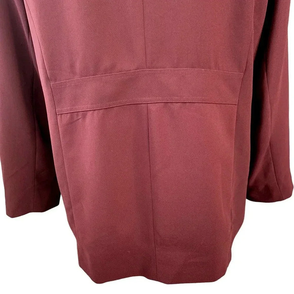 Maggie Barnes Vintage Long Sleeve Button Down Shirt Jacket Size 20W Burgundy - Picture 10 of 16